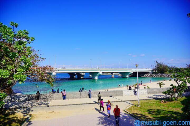 沖縄 波上宮 ビーチ 砂浜