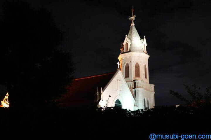 函館 観光 旅行 元町教会 夜景